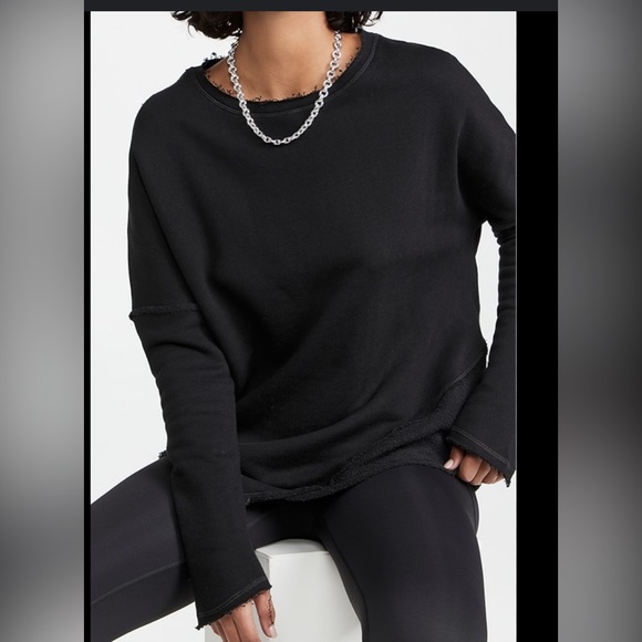 ALALA Exhale Sweatshirt Black Bamboo Oversized , size Small - Picture 1 of 13